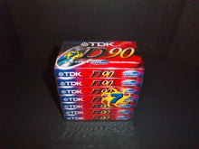 Load image into Gallery viewer, TDK D-90 IECI/TYPE I High Output 7 Pack Blank Audio Cassette - Factory Sealed!!