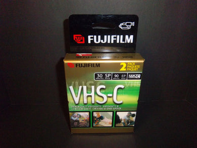 Fujifilm TC-30 VHS-C Premium Quality 2 Pack Videocassette - 30 min SP Mode - NEW