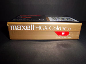 Maxell TC-30 VHS-C Premium High Grade HGX-Gold Camcorder tape - New & Sealed!