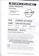 Load image into Gallery viewer, Prototype (4) :  Control Of Sound (12", W/Lbl, Sti)