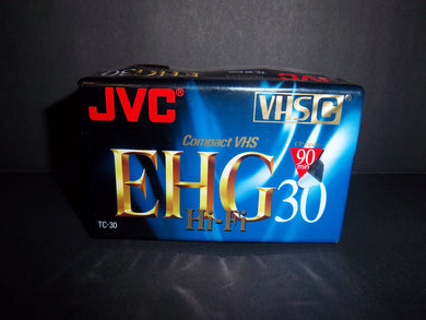 JVC VHS-C Hi-Fi EHG 30 Compact VHS TC-30 90min EP Mode - New & Sealed!