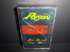 Poison - Open Up and Say... Ahh! 1988 Audio Cassette Tape - Used / Good!!