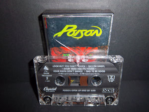 Poison - Open Up and Say... Ahh! 1988 Audio Cassette Tape - Used / Good!!