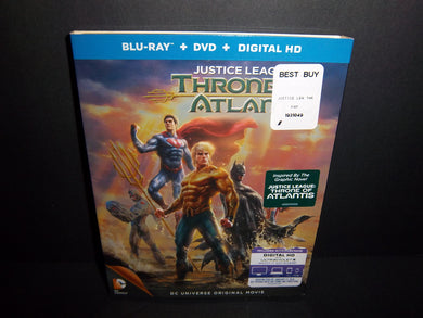 Justice League: Throne of Atlantis (2015 Blu-ray + DVD) Shazam, Wonder Woman