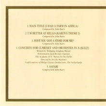 Load image into Gallery viewer, John Barry : Out Of Africa (Music From The Motion Picture Soundtrack) (CD, Album, Club)