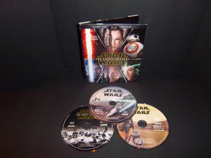 Star Wars The Force Awakens (3-Disc Set Blu-ray + DVD) Daisy Ridley, John Boyega