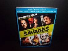 Load image into Gallery viewer, Savages (2012 Blu-ray + DVD) John Travolta, Denicio Del Toro, Salma Hayek