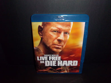 Live Free or Die Hard (2007 Blu-ray) Bruce Willis, Justin Long - Like new!!