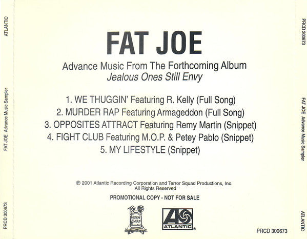 Fat Joe : Advance Music From The Forthcoming Album Jealous Ones Still Envy (CD, Promo, Smplr)