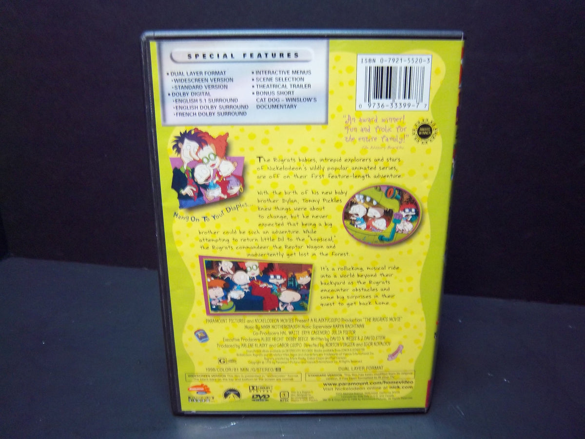 The Rugrats Movie DVD 1998 David Spade, Whoopi Goldberg, Nickelodeon ...