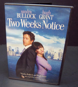 Two Weeks Notice (DVD) Sandra Bullock, Hugh Grant, Alicia Witt - Free US Ship!!