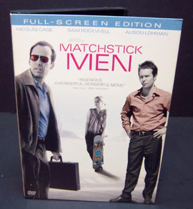 Matchstick Men (Full Screen DVD) Nicolas Cage, Alison Lohman SNAP CASE Rare&OOP