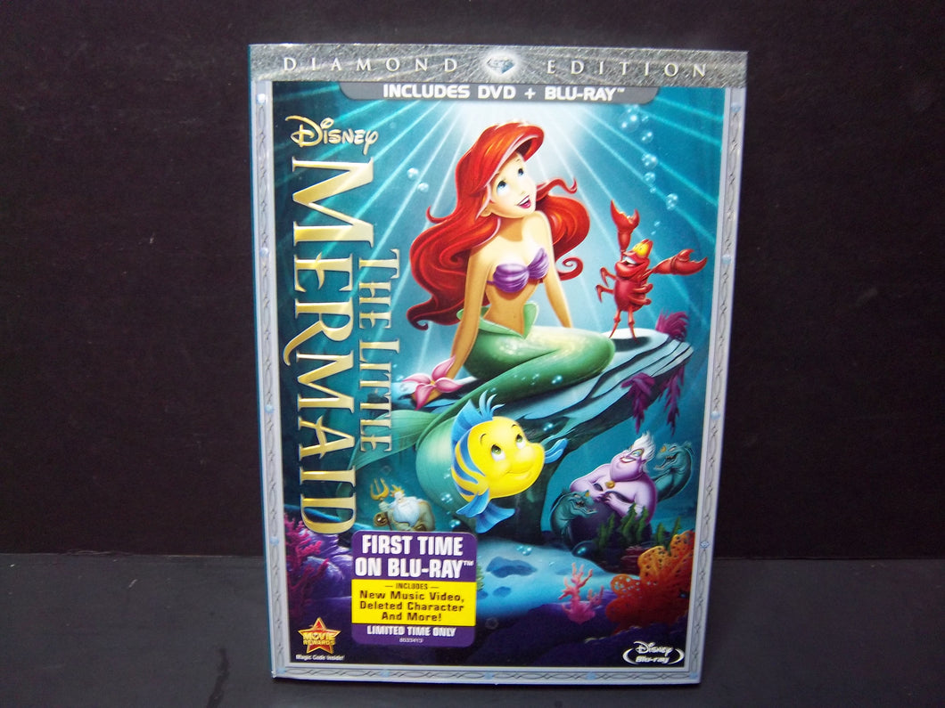 Disney's The Little Mermaid (Blu-ray + DVD 2-Disc Set) Diamond Ed. New & Sealed!