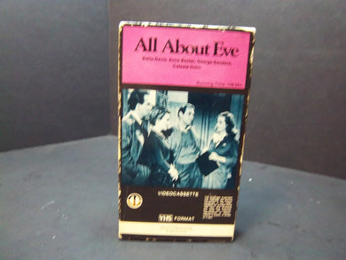 All About Eve  (1979 VHS) Bette Davis, Anne Baxter, George Sanders -Free US Ship