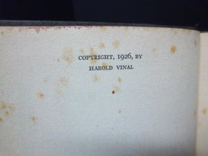 I Come Singing by H Thompson Rich © 1926 - A Book of Songs and Poems