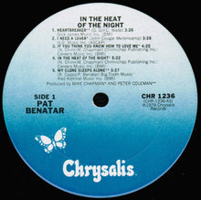 Load image into Gallery viewer, Pat Benatar : In The Heat Of The Night (LP, Album, San)