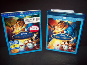 Beauty and the Beast - Blu-ray/DVD  3-Disc Set, Diamond Edition W/Slipcover MINT