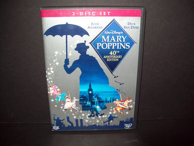 Mary Poppins 40th Anniversary Edition - Authentic Disney 2 Disc DVD Set !!