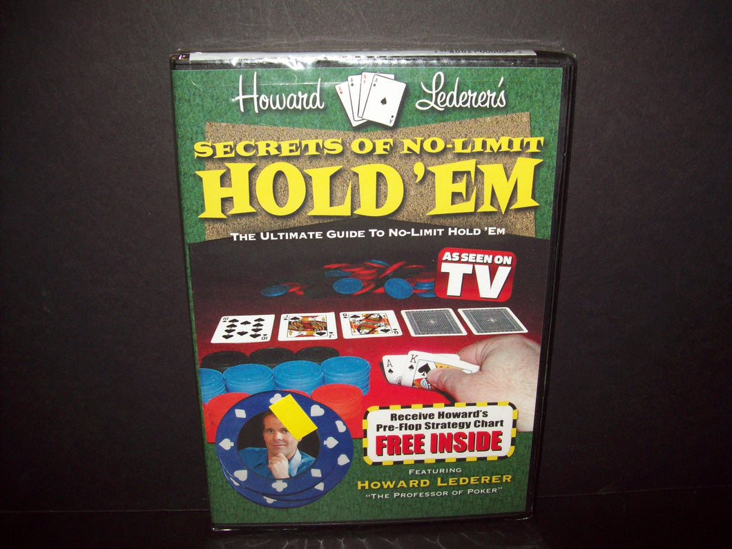 Secrets Of No-limit Hold'em With Howard Lederer Instructional - DVD - NEW SEALED