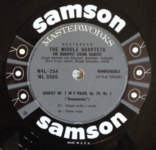 Load image into Gallery viewer, Budapest String Quartet : Quartet No. 7 in F Major, Op. 59, No. 1 "Rasoumovsky" (LP, Mono)