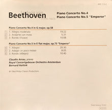Load image into Gallery viewer, Ludwig van Beethoven - Claudio Arrau, Bernard Haitink, Royal Concertgebouw Orchestra Amsterdam* : Piano Concertos Nos. 4 &amp; 5 &quot;Emperor&quot; (CD, Comp, RM, AMS)