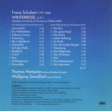 Load image into Gallery viewer, Schubert* – Thomas Hampson, Wolfgang Sawallisch : Winterreise (CD)