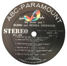 Load image into Gallery viewer, Glenn &amp; Brenda Derringer : My Sister And I (LP, Album)
