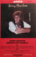 Load image into Gallery viewer, Barry Manilow : Greatest Hits Volume II (Cass, Comp, Dol)