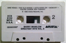 Load image into Gallery viewer, Barry Manilow : Greatest Hits Volume II (Cass, Comp, Dol)