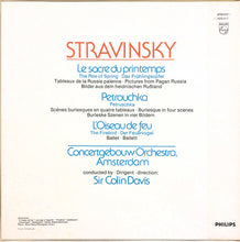 Load image into Gallery viewer, Stravinsky*, Concertgebouw Orchestra Amsterdam*, Sir Colin Davis : Le Sacre Du Printemps / Petrouchka / L&#39;Oiseau De Feu (3xLP, Comp, RE + Box)