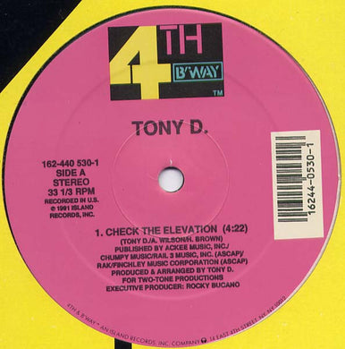 Tony D.* : Check The Elevation  (12