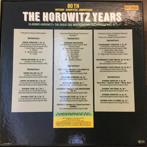 Vladimir Horowitz : The Horowitz Years /The Great CBS Masterworks Recordings 1962-1973 (3xLP, Comp, Box)