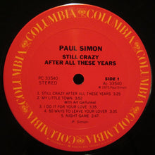 Load image into Gallery viewer, Paul Simon : Still Crazy After All These Years (LP, Album, Pit)