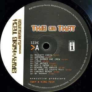 Sway & King Tech featuring DJ Revolution : This Or That (2xLP, Mixed)