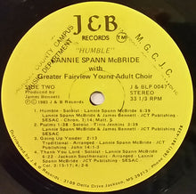 Load image into Gallery viewer, Lannie Spann McBride With The Greater Fairview Young Adult Choir : Humble (LP, Album)