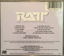 Load image into Gallery viewer, Ratt : Invasion Of Your Privacy (CD, Album, RE, SRC)