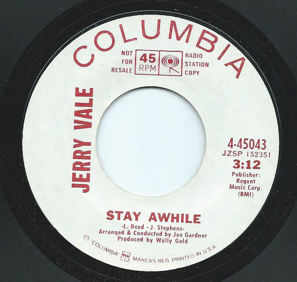 Jerry Vale : Stay Awhile (7