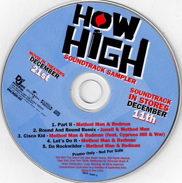 Various : How High Soundtrack Sampler (CD, Promo, Smplr)