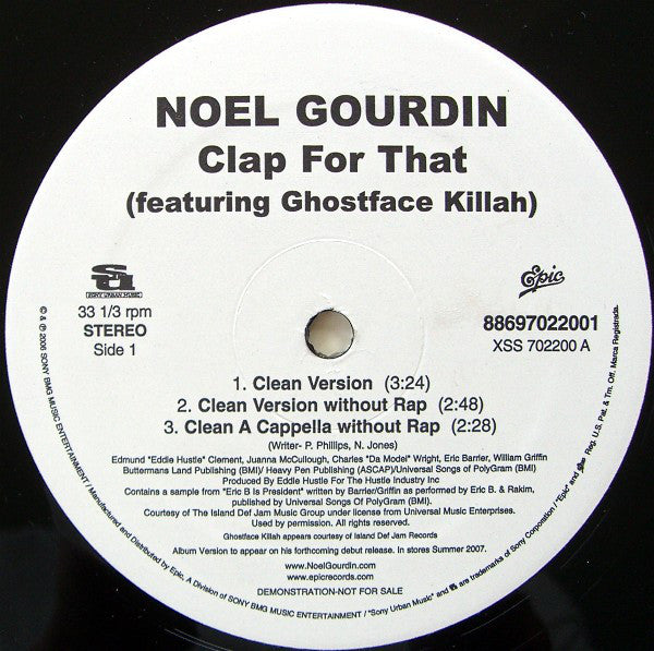 Noel Gourdin : Clap For That (12