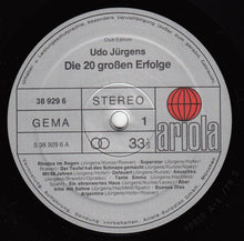 Load image into Gallery viewer, Udo Jürgens : Die 20 Großen Erfolge (LP, Comp, Club)