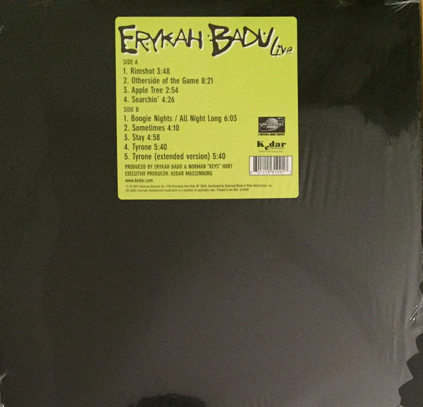 Erykah Badu : Live (LP, Album)