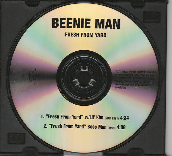 Beenie Man : Fresh From Yard (CDr, Single, Promo)