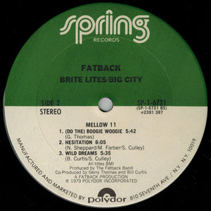 Fatback* : Brite Lites, Big City (LP, Album)