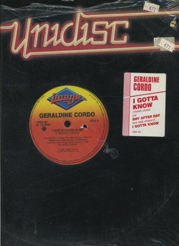 Geraldine Cordeau : I Gotta Know (12