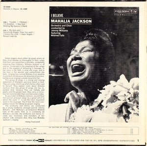 Mahalia Jackson : I Believe (LP, Album, Pit)