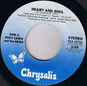 Huey Lewis And The News* : Heart And Soul (7", Single, Styrene, Pit)