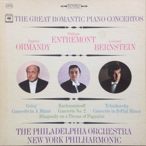 Philippe Entremont, Eugene Ormandy, Leonard Bernstein, The Philadelphia Orchestra, The New York Philharmonic Orchestra : The Great Romantic Piano Concertos (3xLP, Comp, RE + Box)