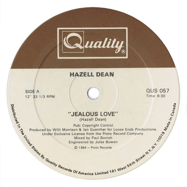 Hazell Dean : Jealous Love / Evergreen (12