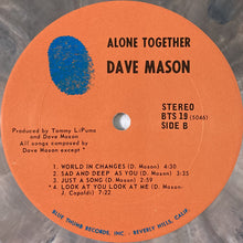 Load image into Gallery viewer, Dave Mason : Alone Together (LP, Album, Tri)