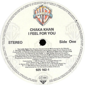 Chaka Khan : I Feel For You (LP, Album)